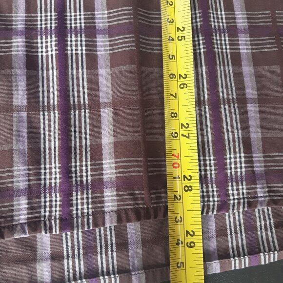 Harry Rosen SZ M Purple Plaid Lightweight Cotton LS Men's Button Up Shirt - Picture 14 of 14